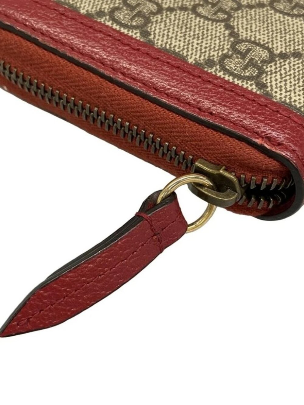GUCCI Queen Margaret 476069 Dark Brown Red Multi PVC Leather Long Wallet - Picture 4 of 12